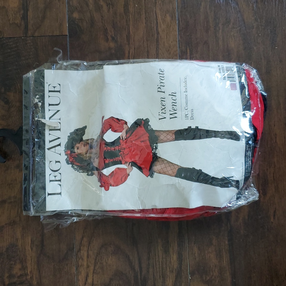 Leg Avenue Pirate Wench Costume - Red and Black